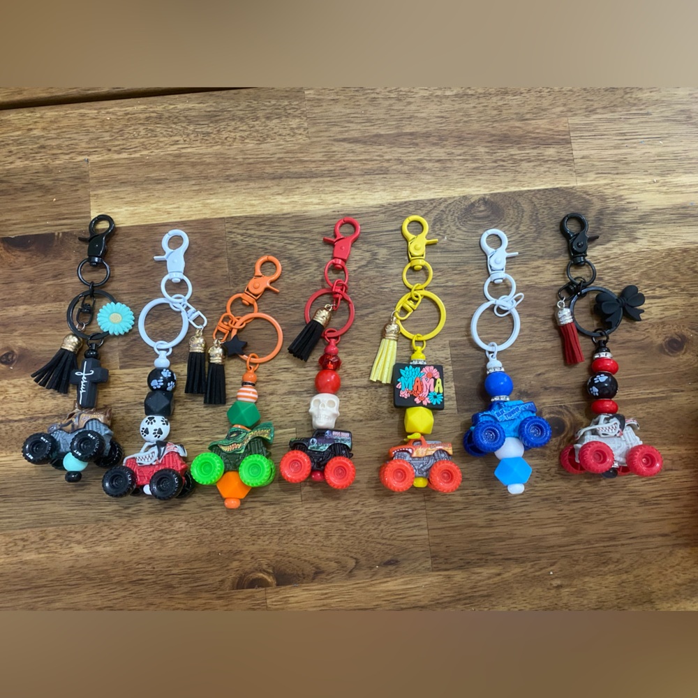 Monster truck keychains